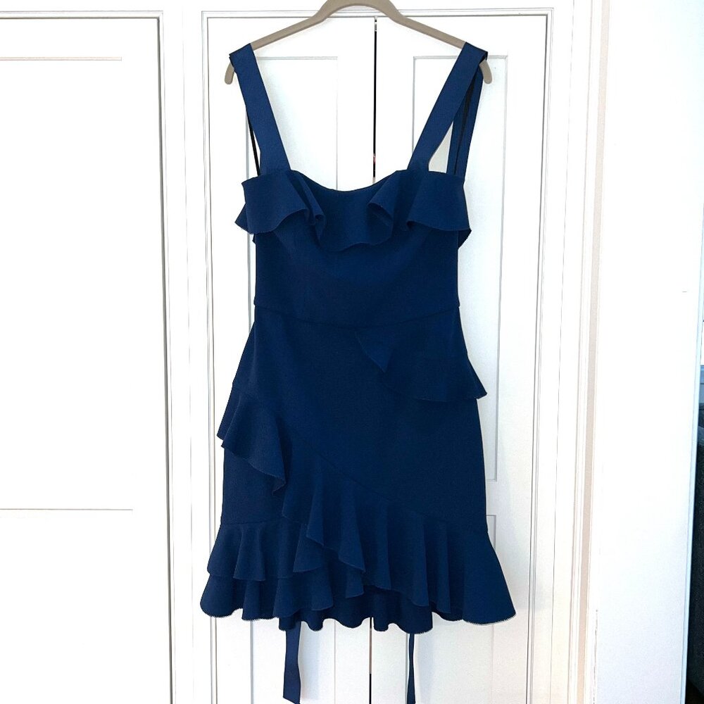 Rebecca Vallance Dark Teal Mini Dress: Size US 6